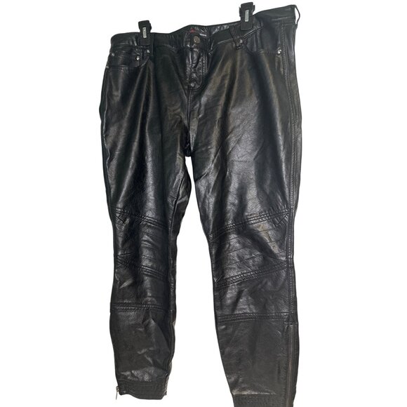 Rebel Wilson x Torrid Women’s Size 18 Faux Leather 100% PU Pants Y2K Edgy Chic - Picture 1 of 7